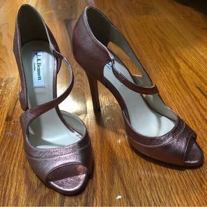 LK Bennett Rose Gold Valentina Heels